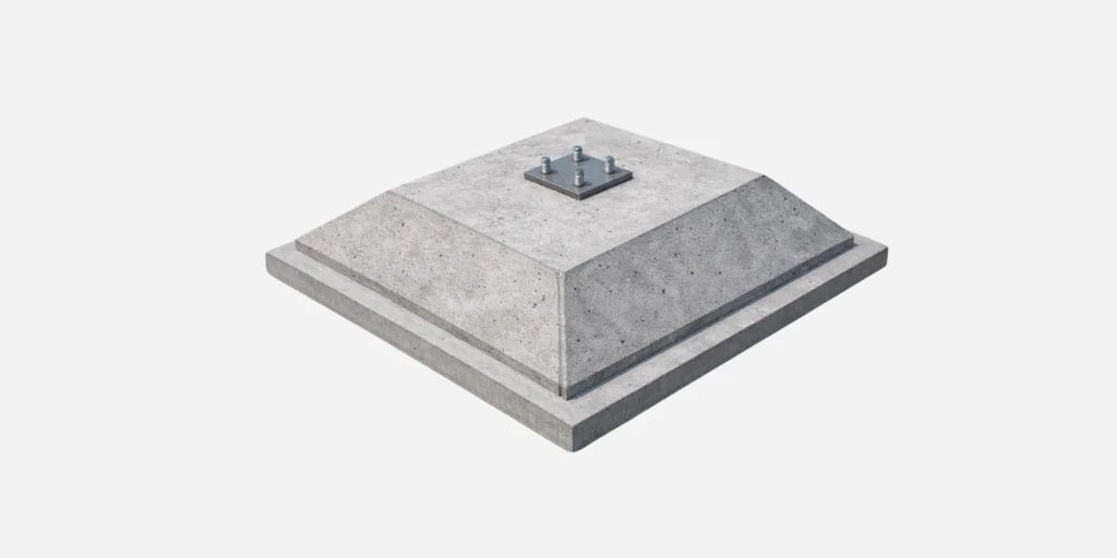 Fundamenty prefabrykowane pod konstrukcje stalowe, słupy halowe i podwaliny