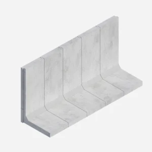 Mur Oporowy typu L 250x100x20x150 cm na zakładkę